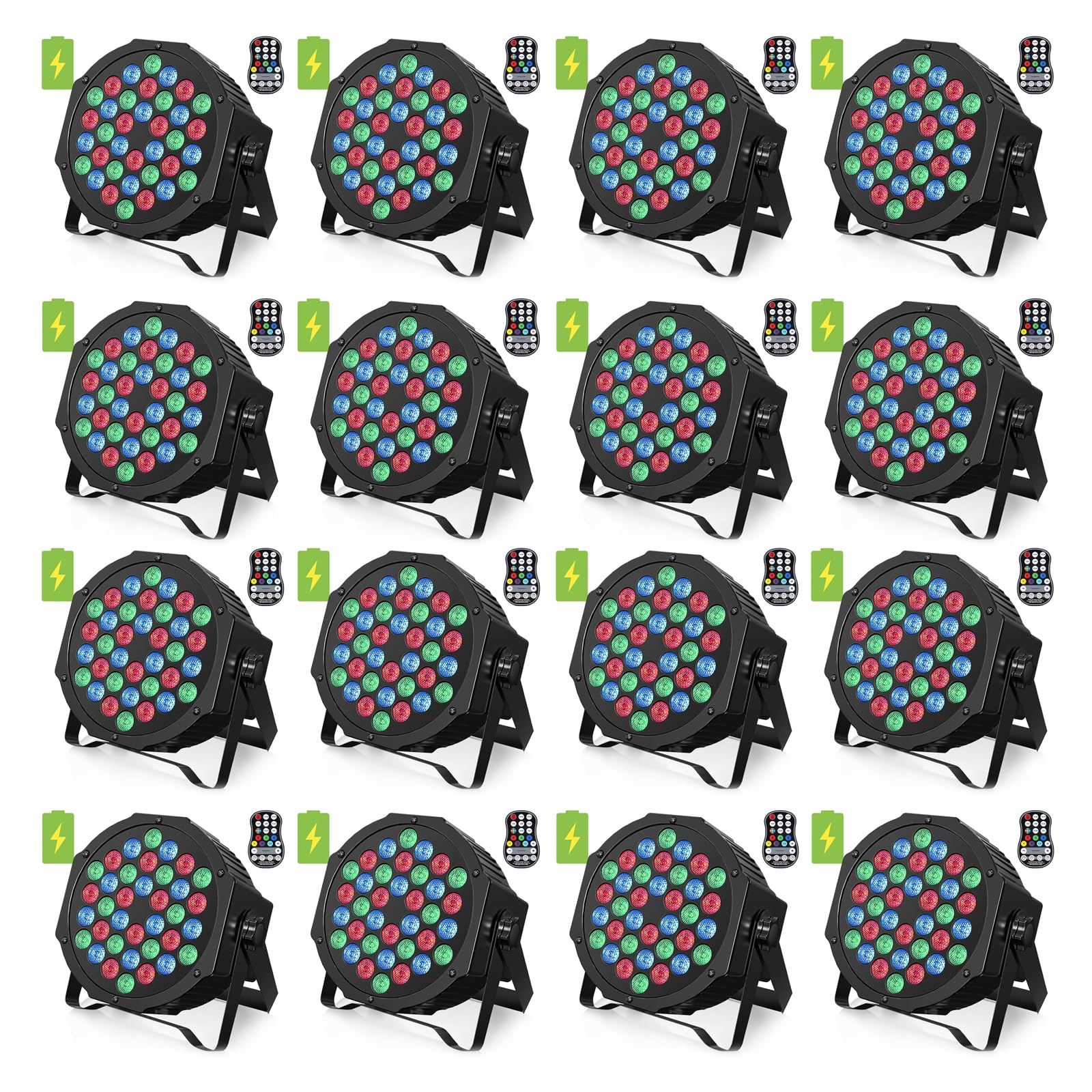 Amazon.com: HOLDLAMP Rechargeable Par Lights 36W RGB Battery